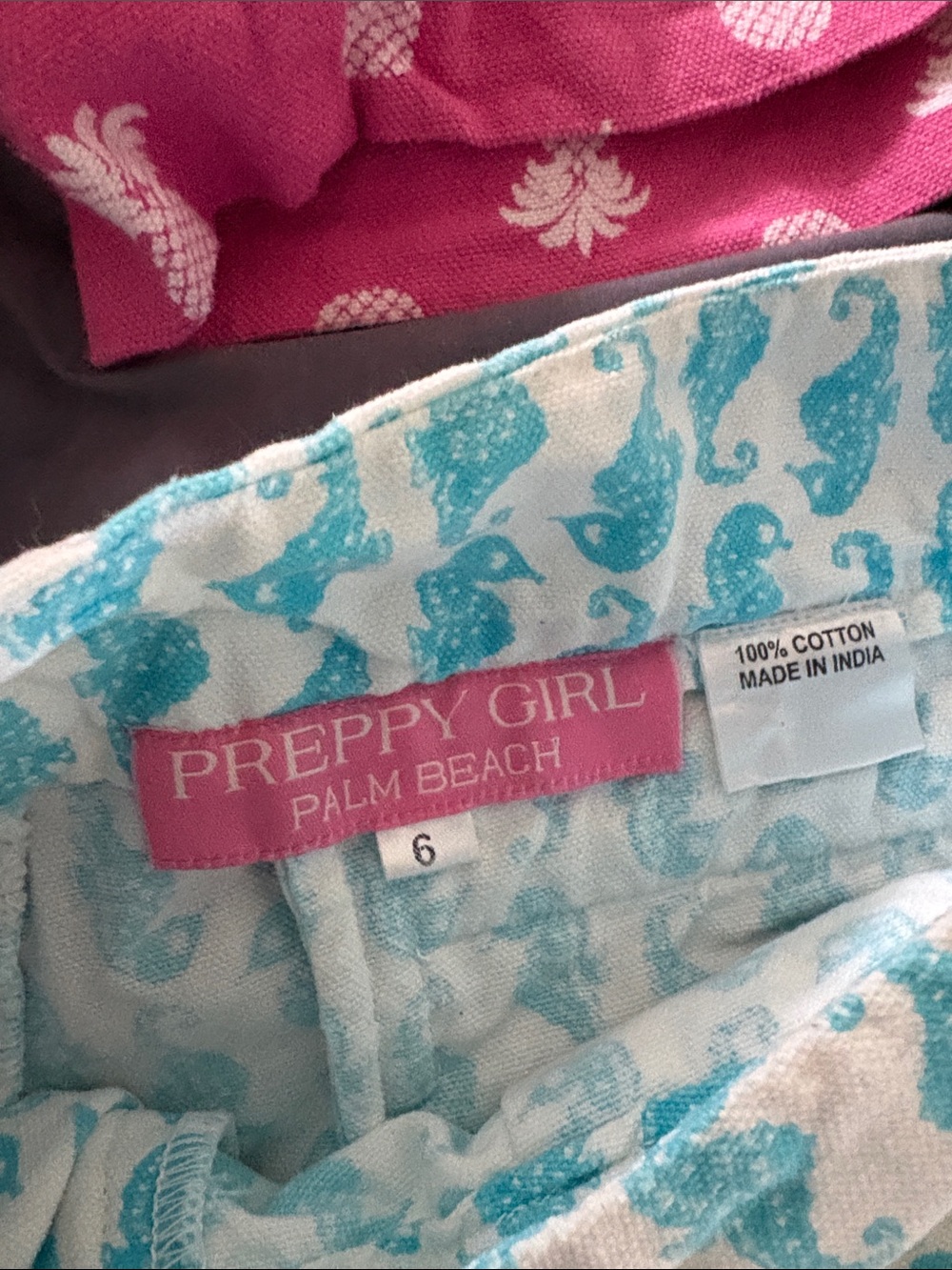 Preppy Girl Women’s Pink & blue Print Cotton Shorts — Casual Summer Staple - Picture 2 of 9